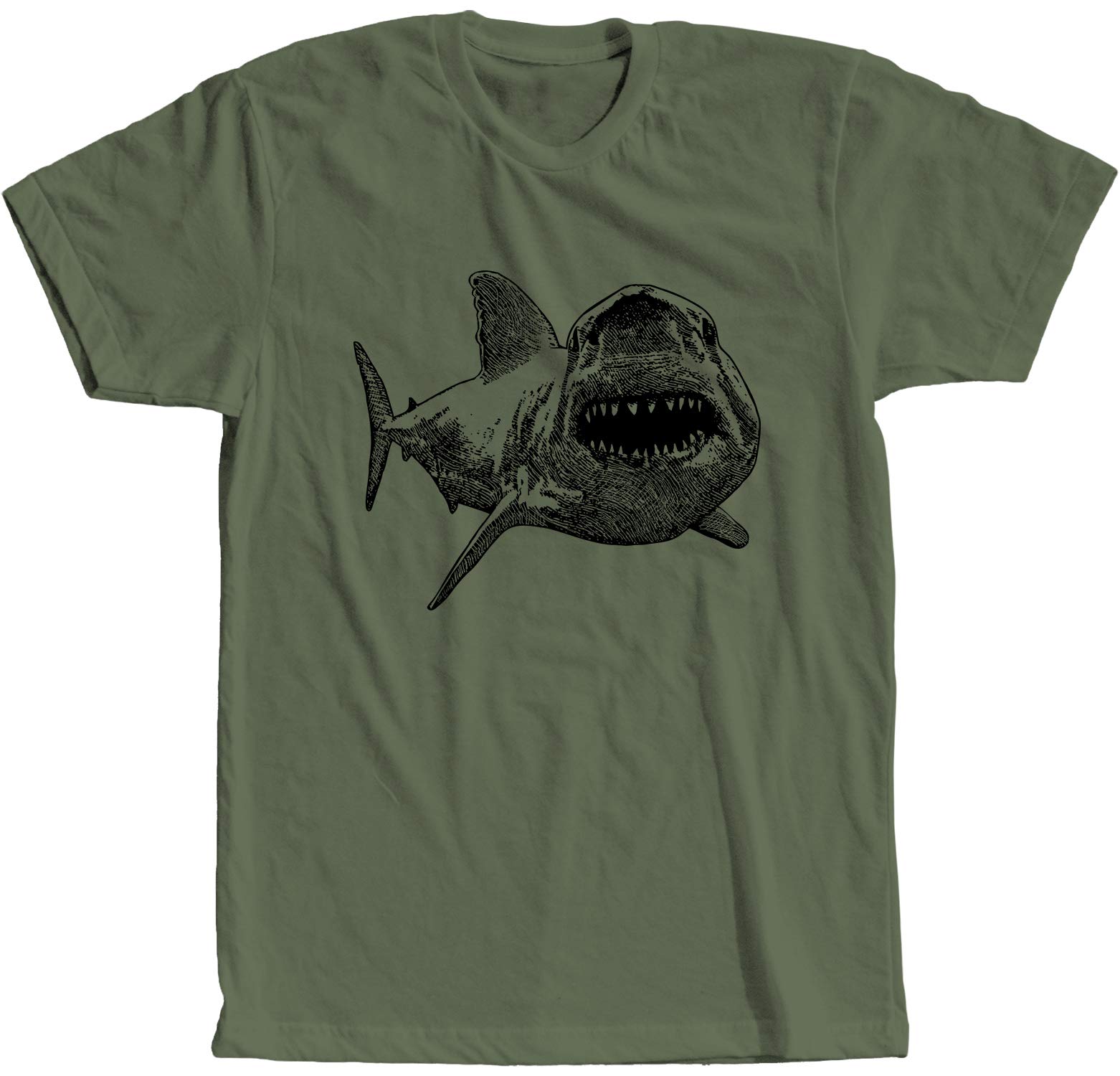 Great White Shark Attack T-Shirt with Shark Teeth Design - Unisex Men & Women's Graphic Tee for Beach, Surfing & Shark Lovers