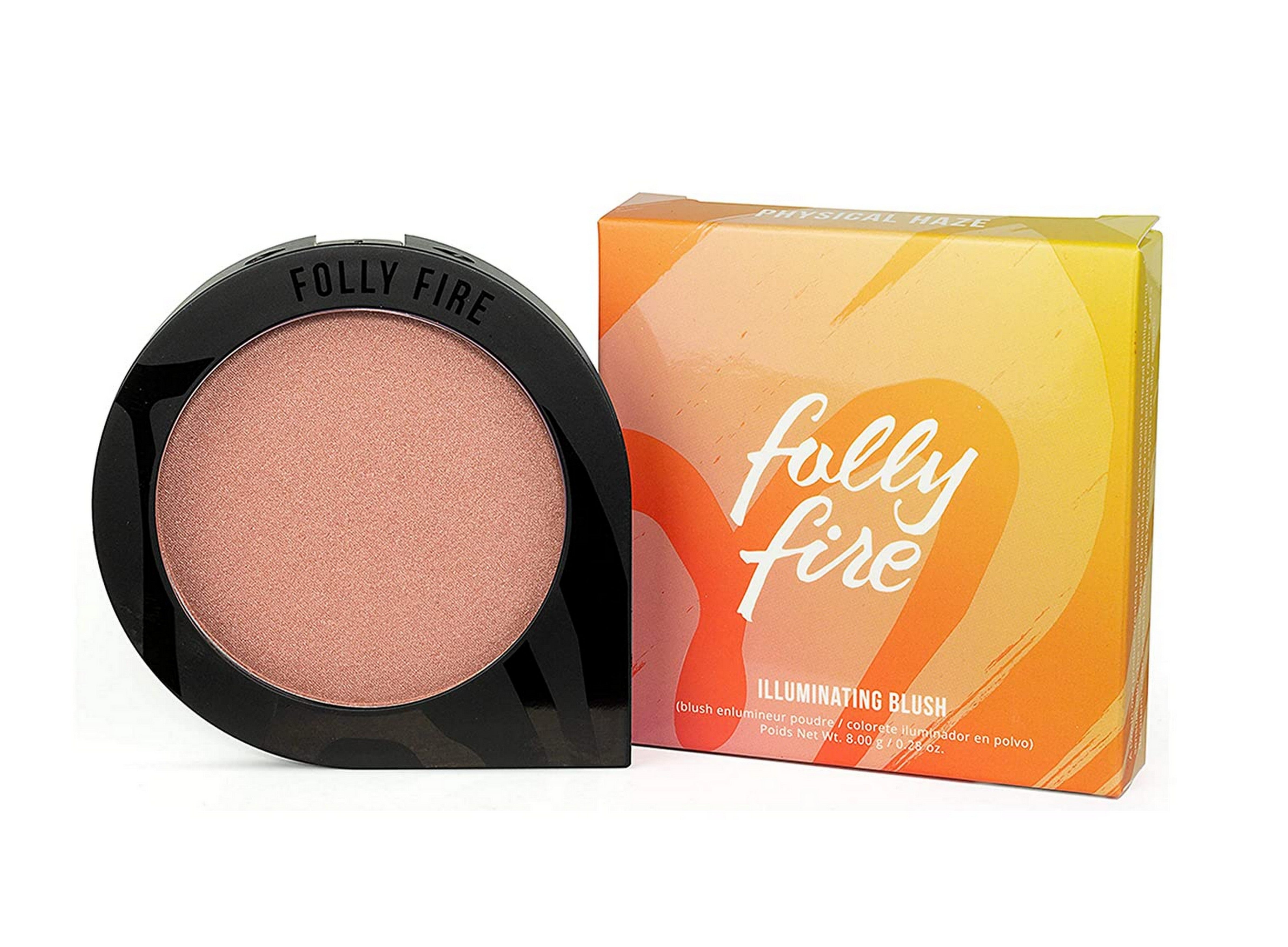 Folly Fire Physical Haze Illuminating Blush 0.30 oz - Euphoria Glow Makeup for Cheeks, Perfect for Day & Night Wear