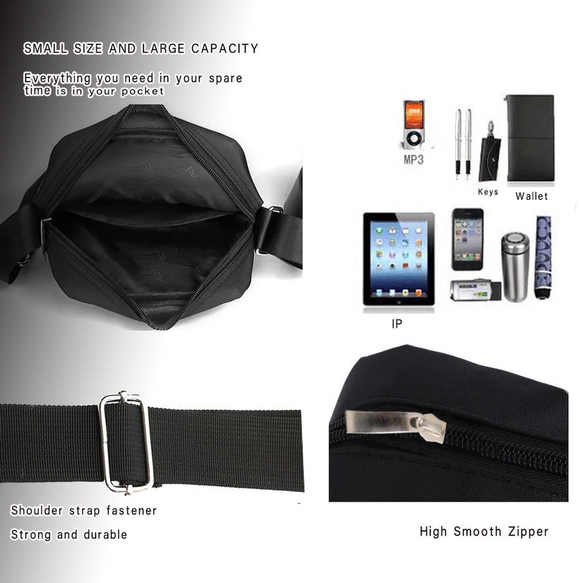 Waterproof Lightweight Backpack & Small Messenger Crossbody Bag for Cell Phone - Perfect for Travel, Hiking, and Daily Commute
