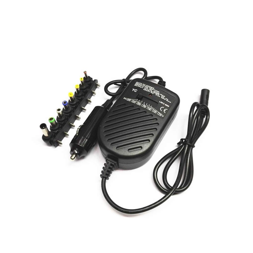 Universal 80W Car Charger Adapter for Laptop - 8 Detachable Plugs - Perfect for Road Trips & Business Travel