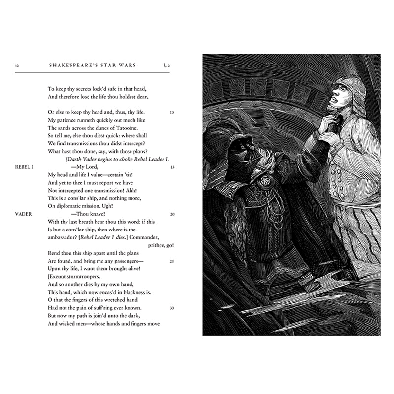 William Shakespeare's Star Wars: Verily, A New Hope - Classic Sci-Fi Retold in Elizabethan Style | Perfect for Shakespeare Fans & Star Wars Enthusiasts | Great for Themed Parties, Book Clubs & Unique Gifts