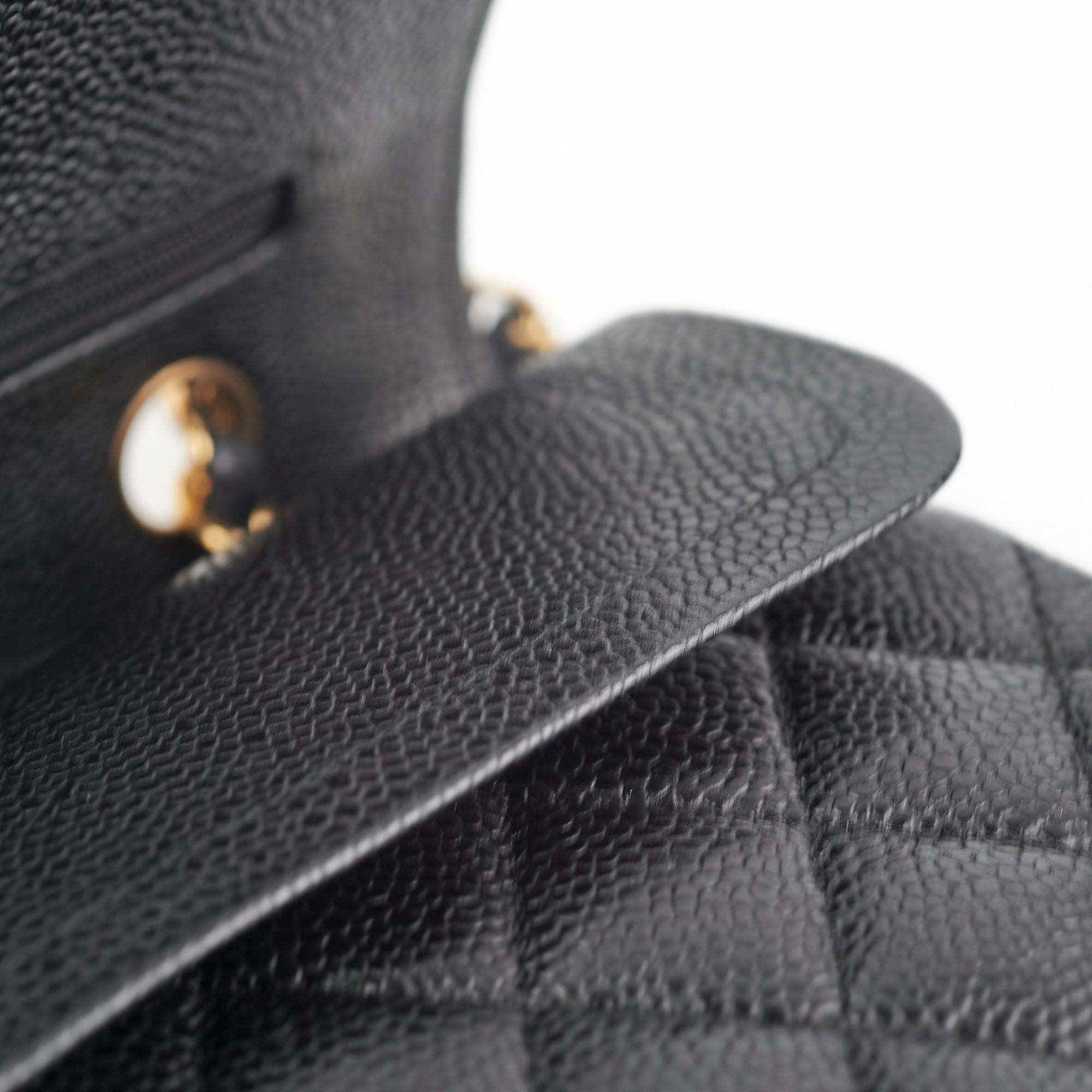 Chanel Classic Double Flap Bag Medium/Large Size in Black Caviar Leather - Perfect for Work, Evening Events & Luxury Fashion Accessories
