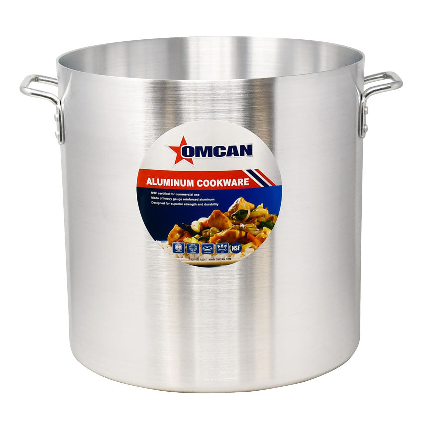 Nella 100 Qt Aluminum Stock Pot - Large Commercial Cooking Pot for Restaurants, Catering & Home Canning - Heavy Duty Soup Pot for Boiling, Stewing & Batch Cooking