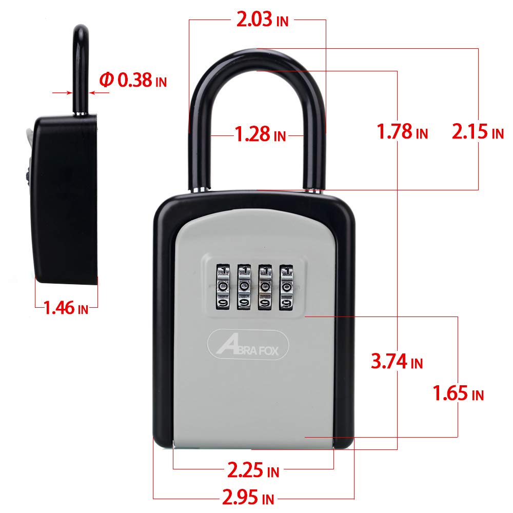 Key Lock Box with Combination Code - Secure Outdoor House Key Storage, Black Combo Door Locker (1 Pack) - Perfect for Vacation Homes, Airbnb Rentals & Emergency Key Access