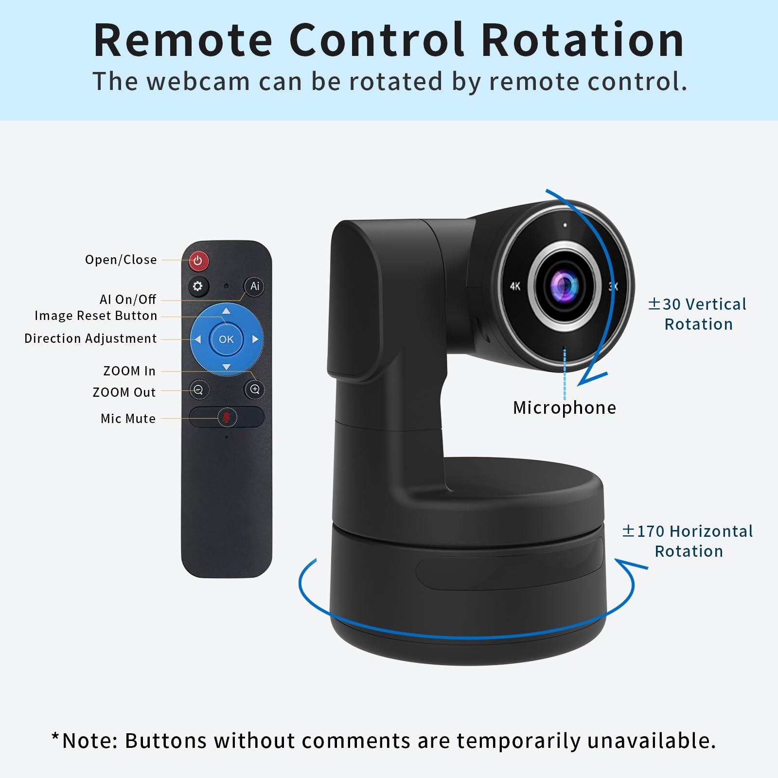 SMTAV PTZ Camera with USB Outputs - 3X Optical Zoom, Live Streaming Camera for Broadcast, Conference, Events, Church & School - Perfect for Video Production, Webinars, Worship Services & Online Classes