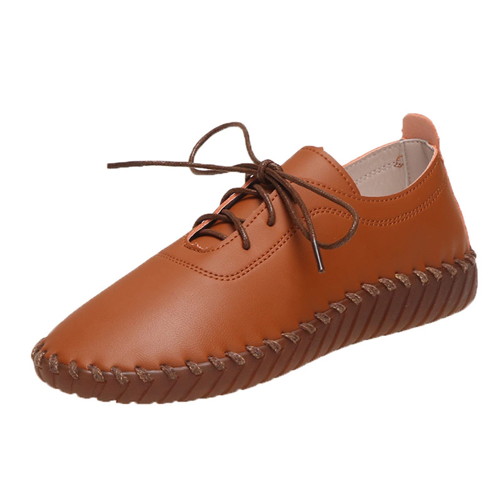 Women's Arch Support Tennis Shoes - Comfortable Round Toe Lace-Up Sneakers for Summer & Spring | Casual Canvas Flat Shoes in Solid Colors (Large Sizes Available) | Perfect for Walking, Workouts & Everyday Wear
