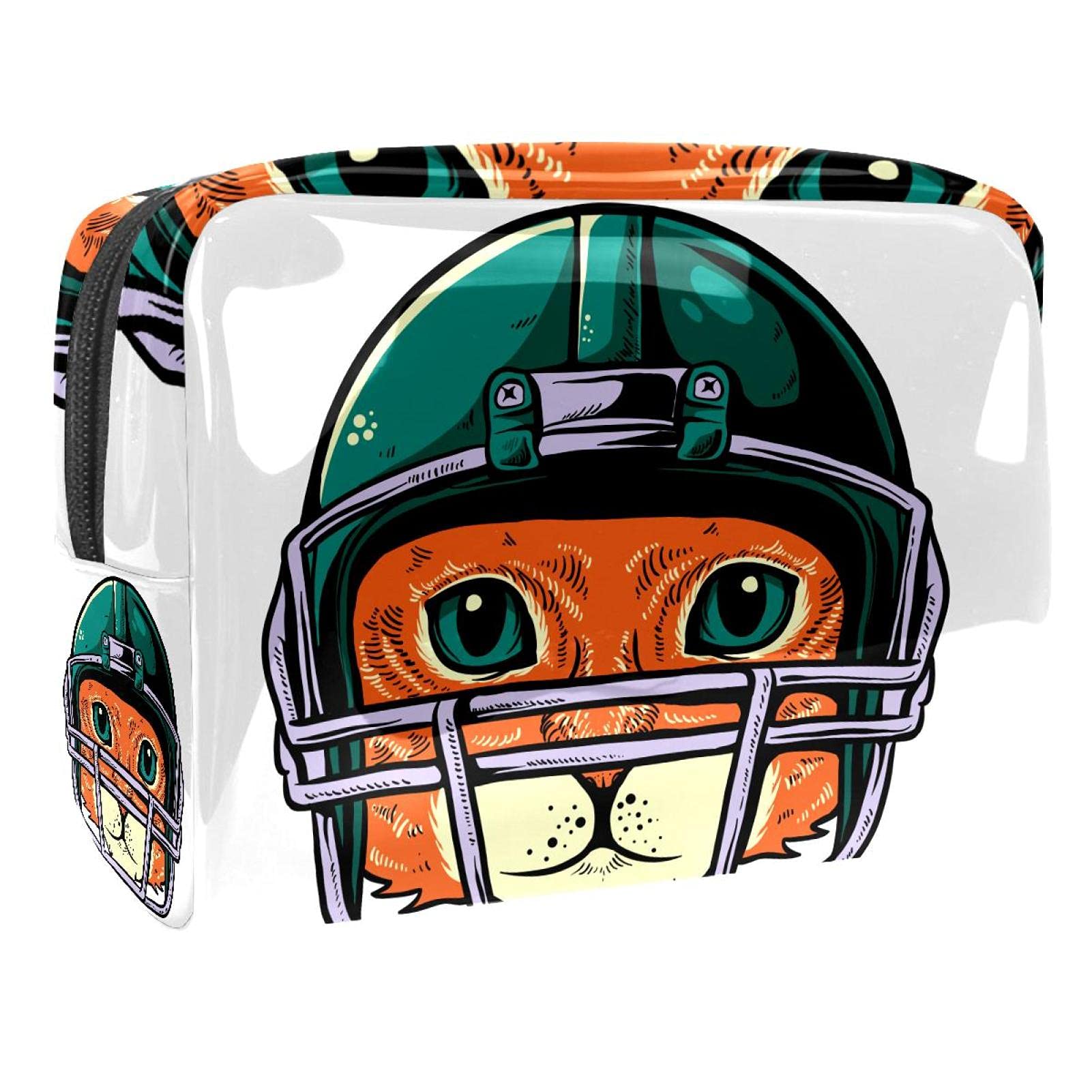 Professional Portable Makeup Travel Case with Cat Helmet Design - Cosmetic Organizer Bag for Makeup Brushes & Accessories (7.3x3x5.1 Inch) - Perfect for Travel, Salon Use & Daily Beauty Storage