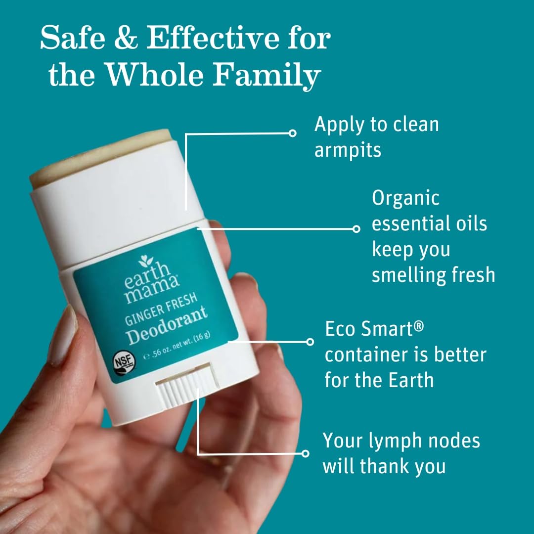 Organic Pregnancy Gift Set for Moms - Earth Mama Body Wash, Belly Butter, Lip Balm, Deodorant, Herbal Tea & Sunscreen (7-Piece) | Perfect for Baby Showers, Self-Care & Prenatal Pampering