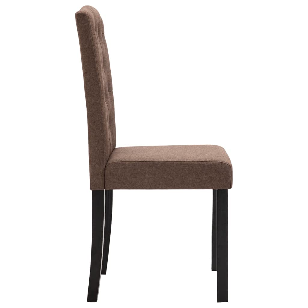 Dining Chairs Set of 4 - Comfortable Brown Fabric Kitchen Chairs for Dining Room, Living Room, Bedroom, Restaurant - Perfect for Home & Commercial Use