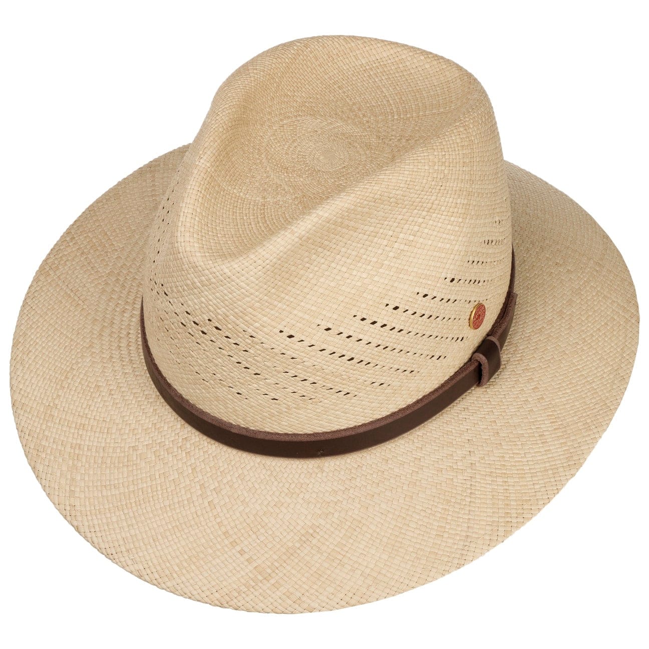 Mayser Piero Panama Straw Hat for Men & Women - Lightweight & Breathable Summer Sun Hat for Beach, Travel, and Outdoor Activities