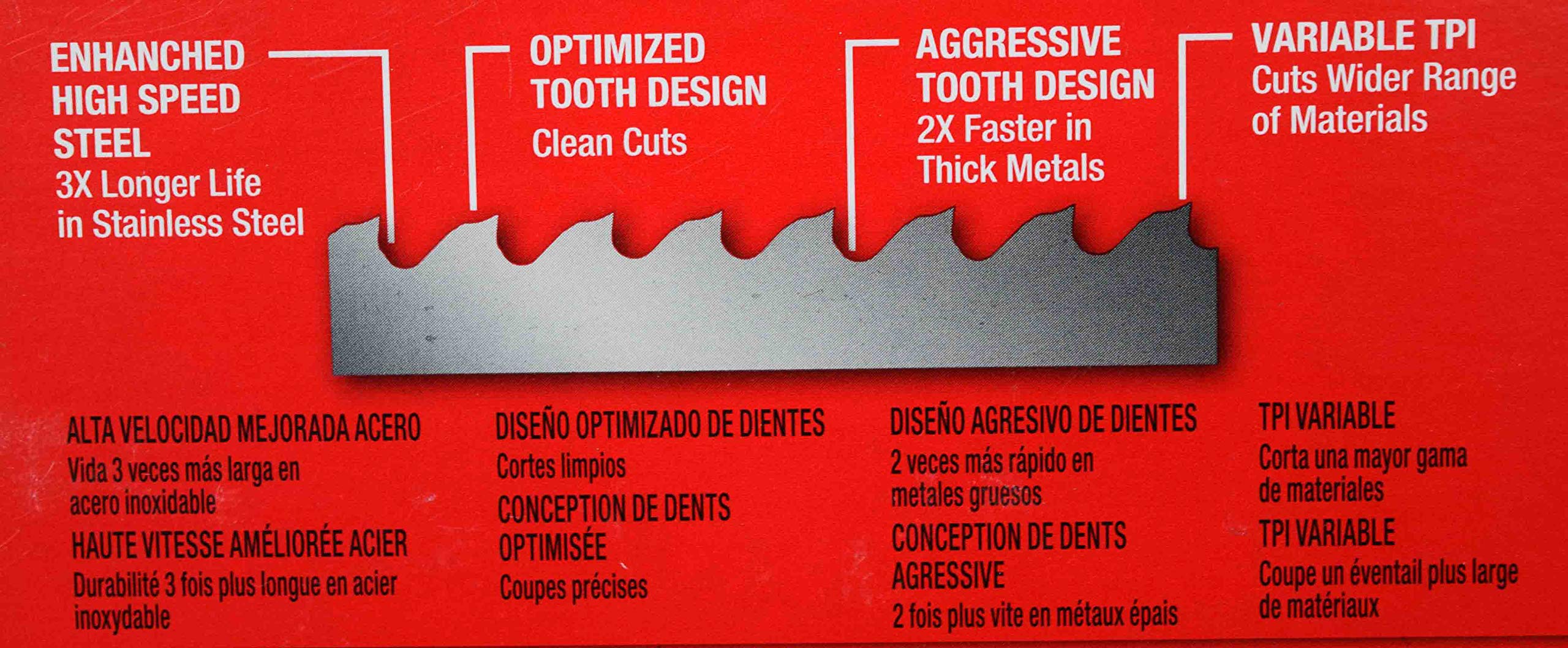 Milwaukee Extreme Thin Metal Band Saw Blades - High Precision Cutting for Metal, Wood & PVC - Ideal for DIY, Construction & Metal Fabrication Projects