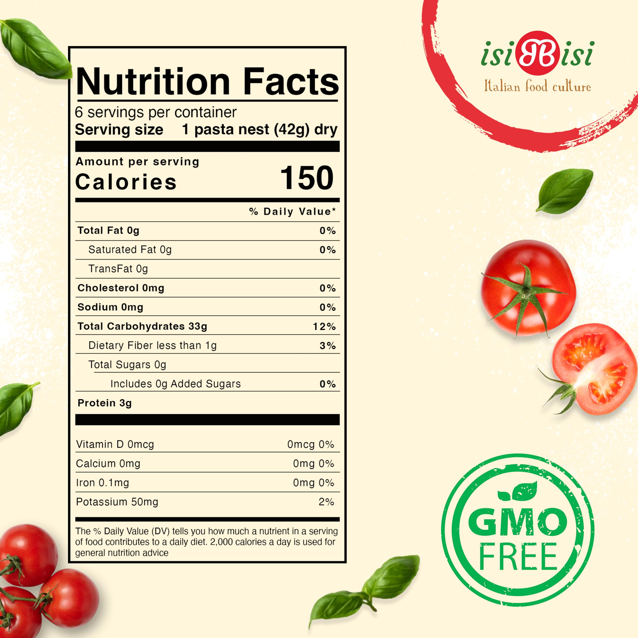 isiBisi Gluten Free Fettuccine Nest Italian Pasta - Organic Corn & Rice Noodles | Vegan, Non-GMO, Authentic Italian Pasta | Made in Italy | Perfect for Vegan Diets, Gluten-Free Meals & Italian Cuisine (1-Pack)