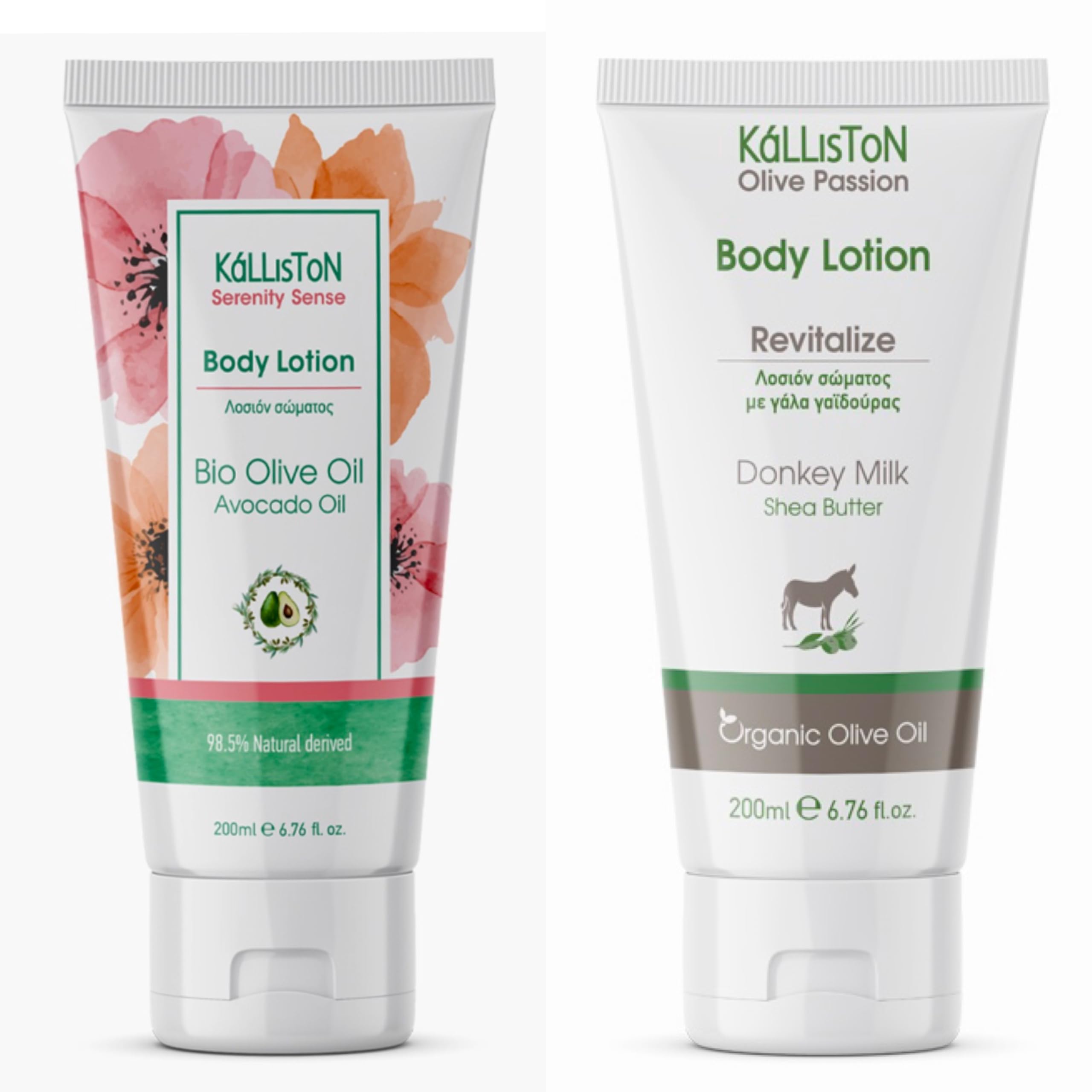 Organic Donkey Milk & Shea Butter Lotion with Avocado Cream - 6.76 oz Combo Pack of 2 | Ultra Hydrating Body Moisturizer for Dry Skin, Perfect for Daily Use & Spa Treatments