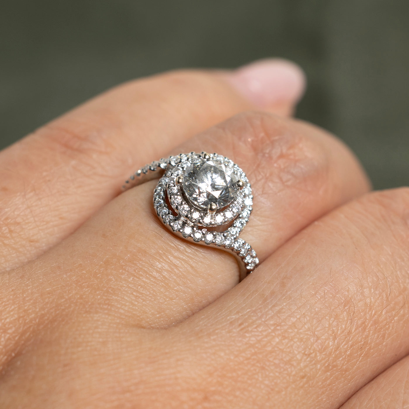 1.51ctw Diamond Double Halo Engagement Ring - Size 5.5 | Premium Wedding Band for Proposals & Anniversaries | Sparkling Bridal Jewelry Gift