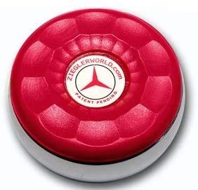 Zieglerworld Medium Shuffleboard Table Pucks - Set of 4 Ruby Red Weighted Discs with Instruction Booklet - Perfect for Home Game Rooms, Bars & Competitive Shuffleboard Play