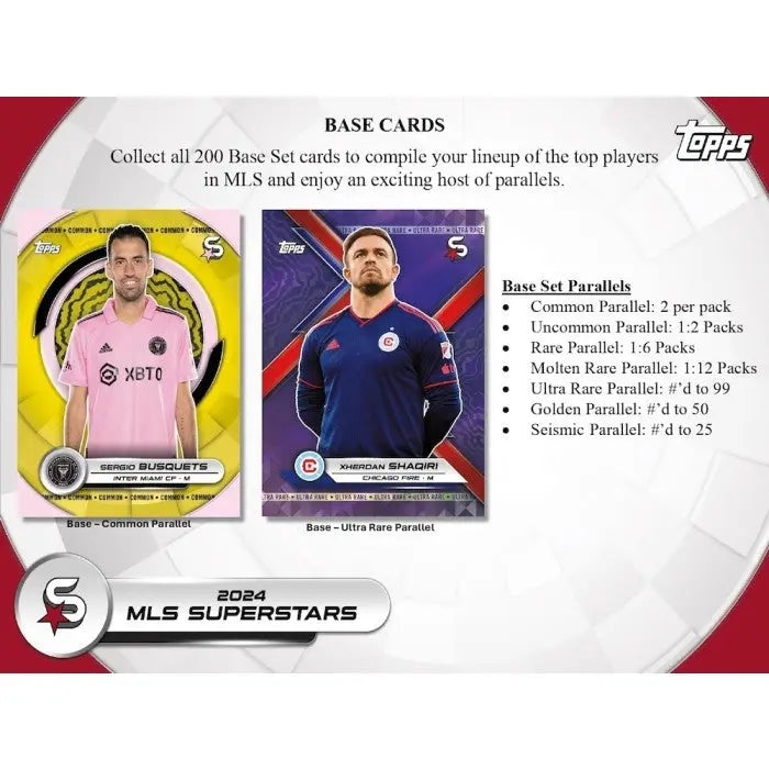2024 Topps MLS Superstars Soccer Trading Cards Hobby Box - Collectible Cards for Soccer Fans & Sports Memorabilia Enthusiasts - Perfect for Gifts, Collections, and Game Day Excitement