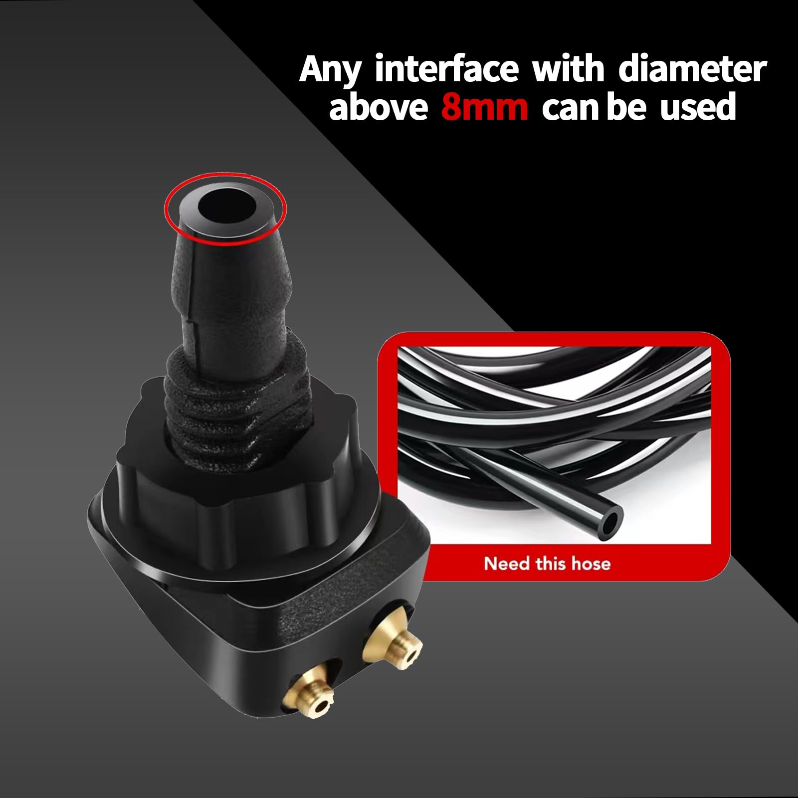 Hawyet 2-Pack Universal Car Windshield Washer Nozzles - Double Hole Spray Nozzle for Most Cars, Trucks & Vans - Black - Durable Auto Glass Cleaning Accessories for Clear Visibility in Rain & Snow