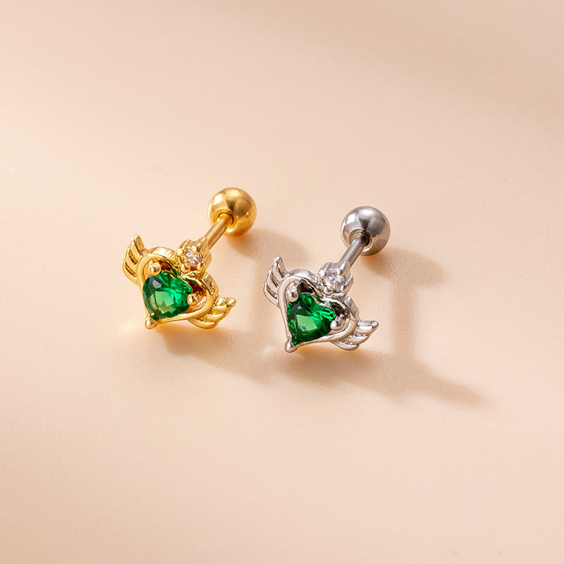 20G Cartilage Heart Stud Earrings - Flat Back Hypoallergenic Earrings for Sensitive Ears | Perfect for Daily Wear, Valentine's Gifts & Special Occasions
