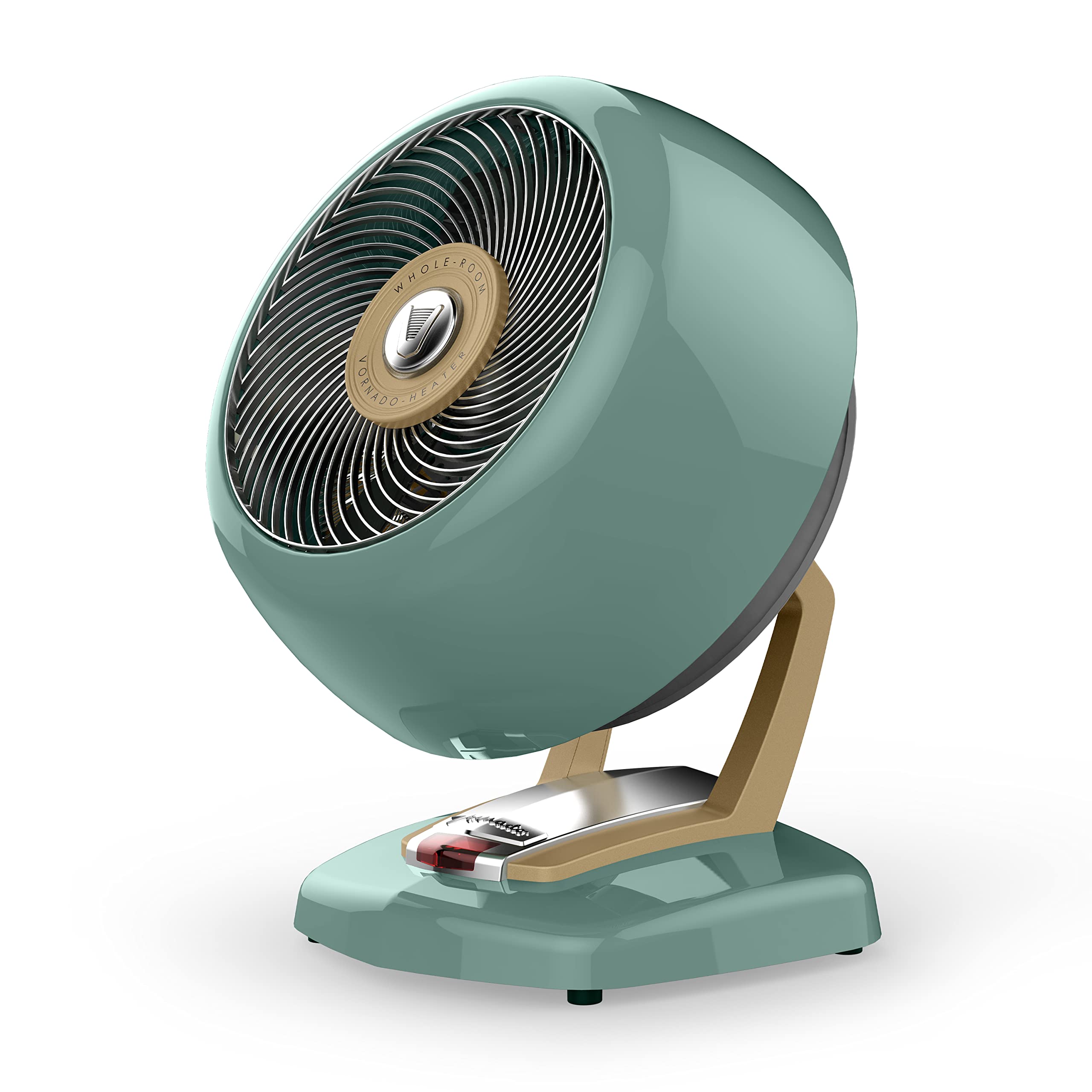 Vornado VHEAT Vintage Metal Space Heater - Whole Room Circulation, Adjustable Thermostat, Energy Efficient - Perfect for Bedroom, Office & Home Use (Green)