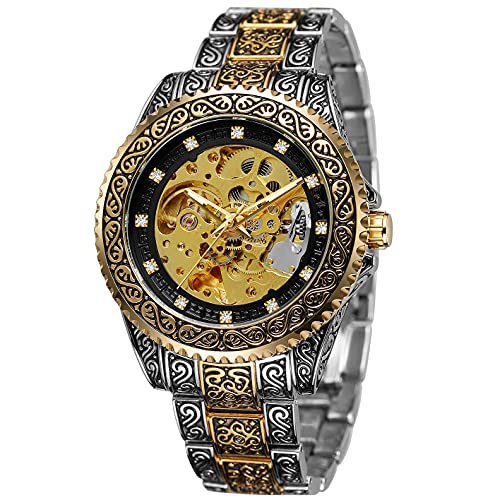 02-Gold Silver Band Gold Black Face