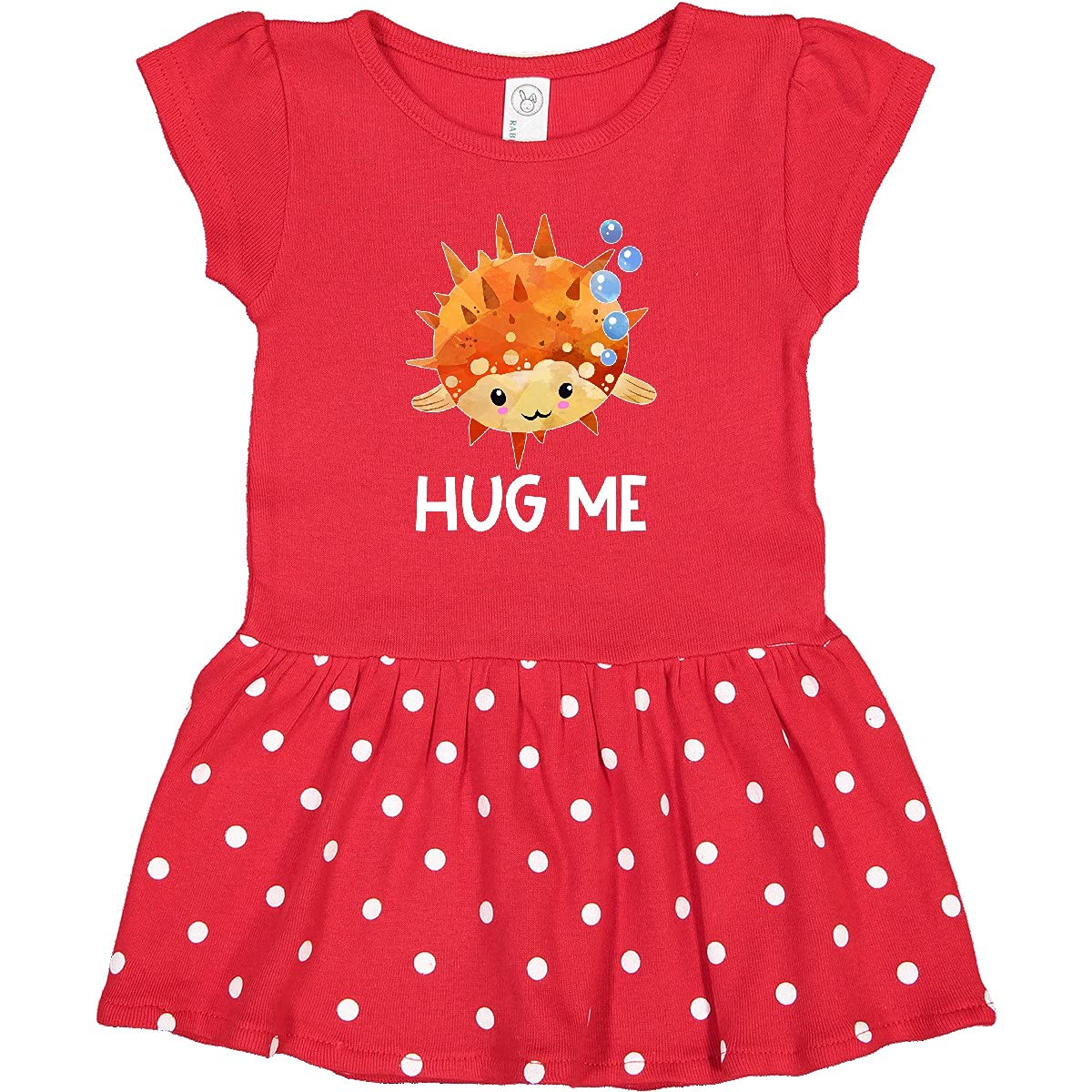 Inktastic Hug Me Cute Pufferfish with Bubbles Baby Girl Dress - Adorable Infant Outfit for Playdates, Parties & Photo Shoots