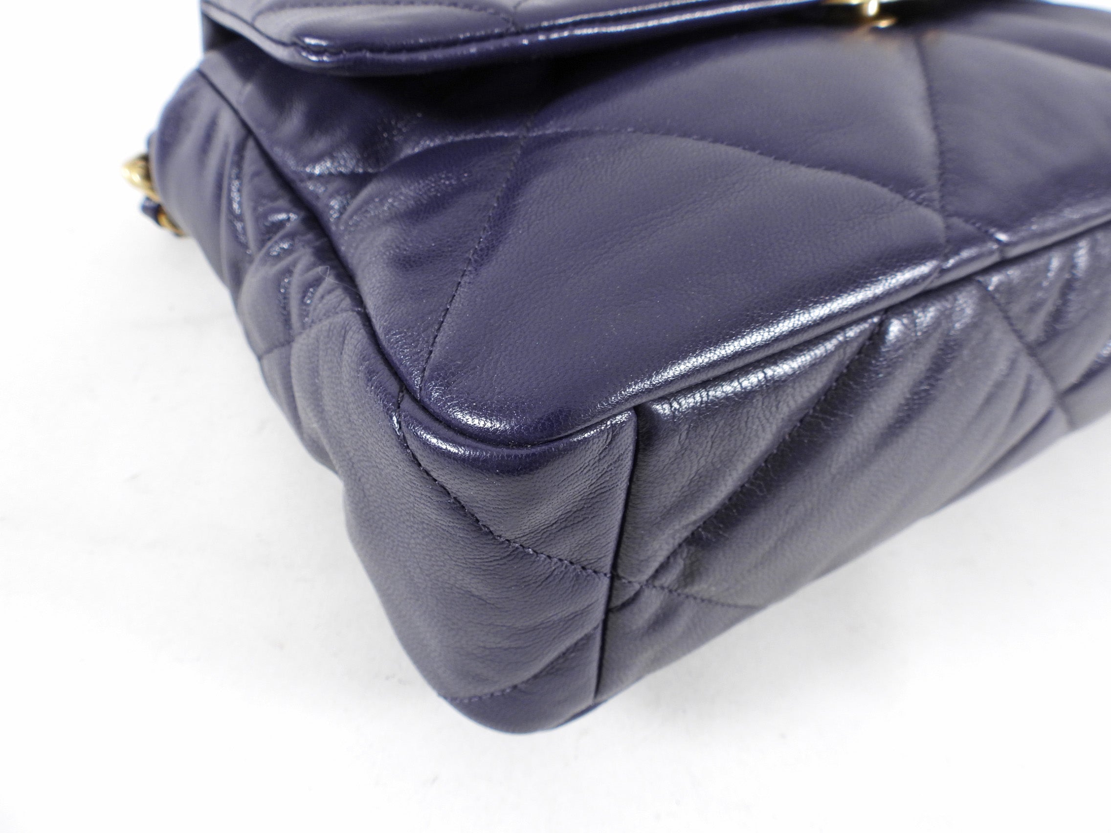 Chanel 19 Large Purple Quilted Leather Flap Bag - Luxury Designer Handbag for Women, Evening Parties & Special Occasions