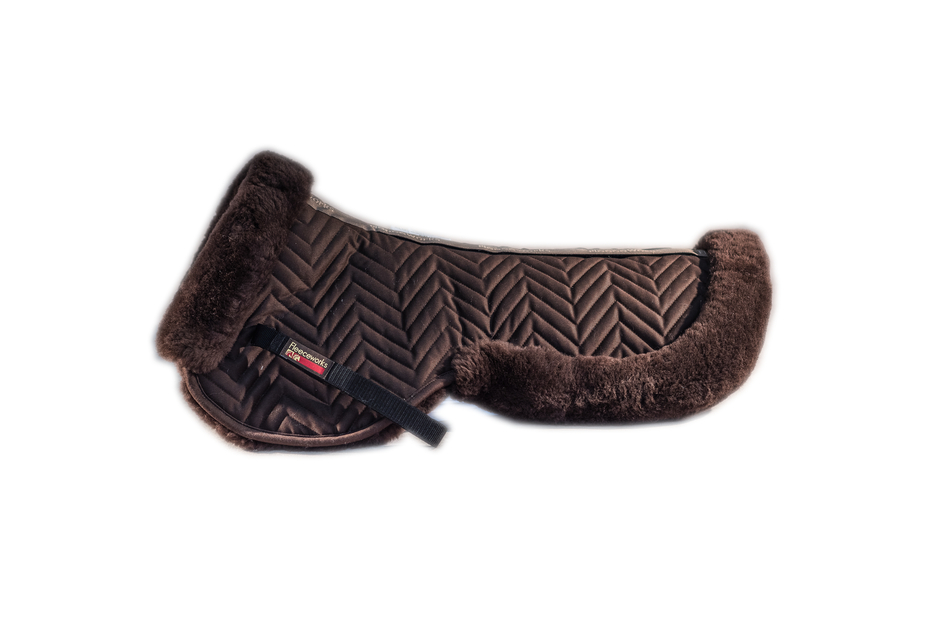 FXK Technology Sheepskin Halfpad with Rolled Edge - All Purpose Saddle Pad for English & Western Riding - Perfect for Training, Shows & Trail Riding