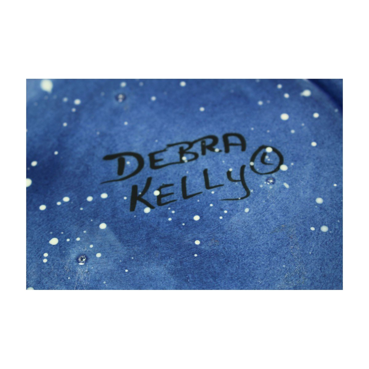 Debra Kelly Blue Ceramic Snowman Pie Plate - 9 Inch Round Baking Dish for Holiday Desserts, Christmas Dinner & Winter Party Serving - Renovator's Supply