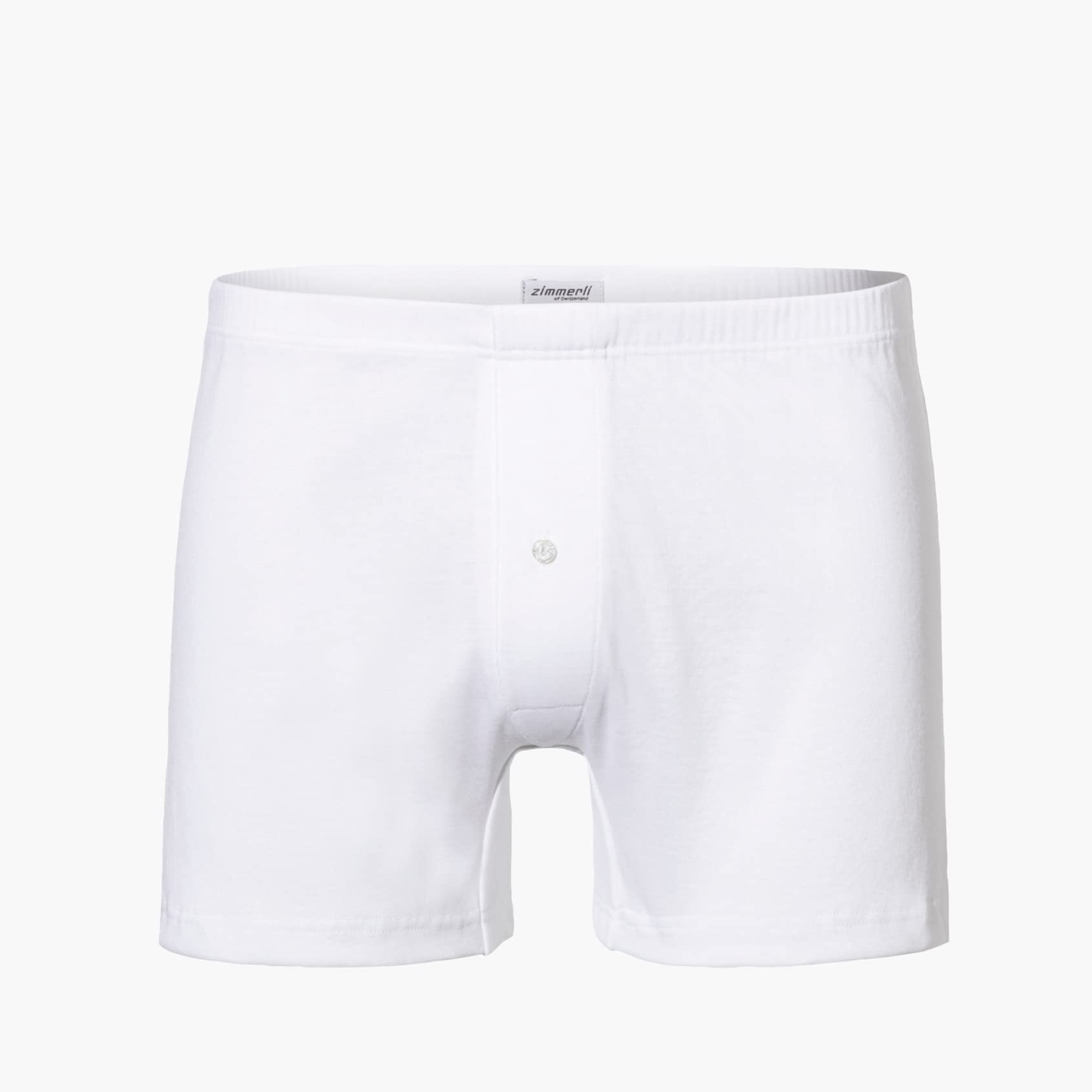 Zimmerli Men's Premium Business Class Open Button Fly Boxer Briefs - 2221477 - Size L - White - Ideal for Work, Travel & Everyday Comfort