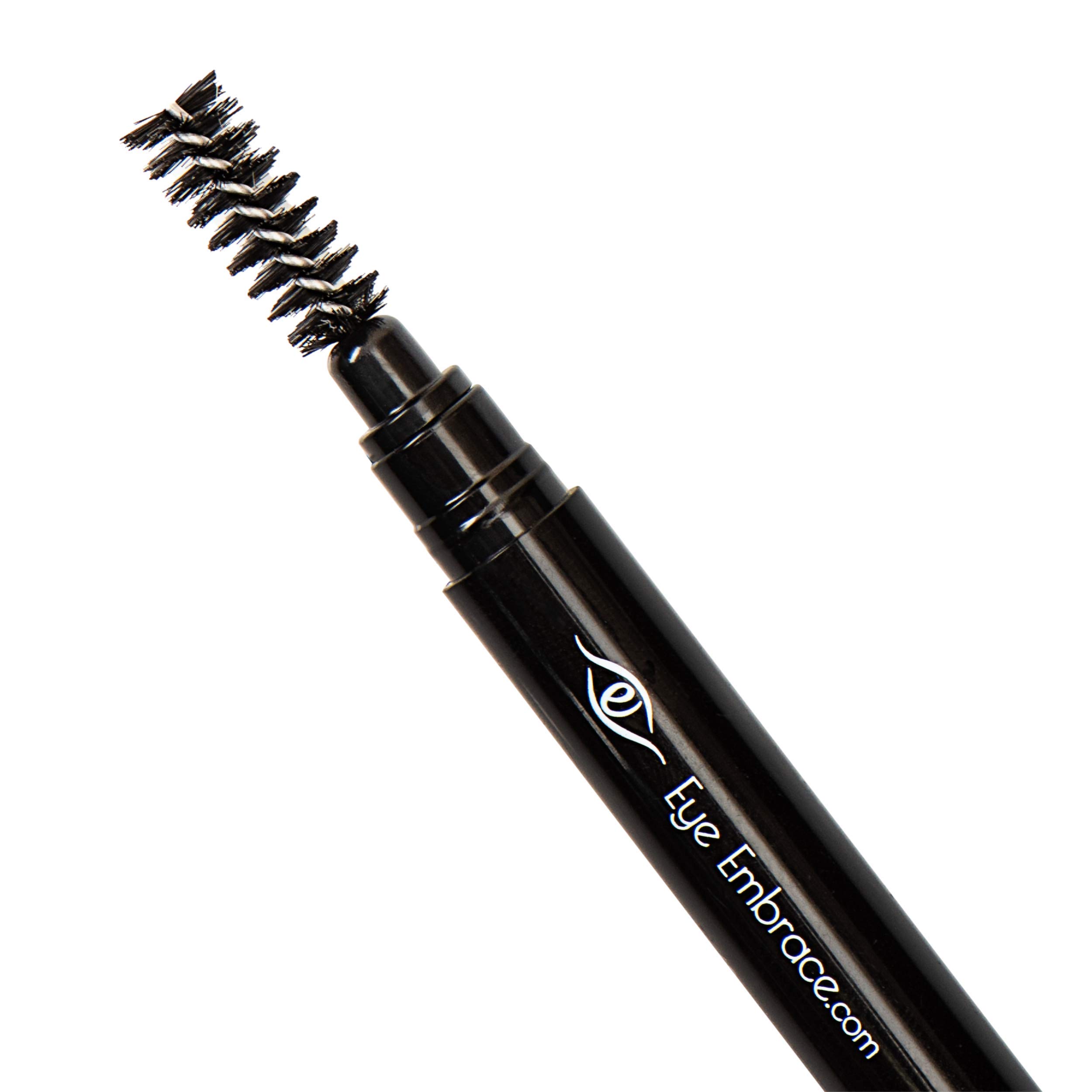 Eye Embrace Liz Warm Medium Gray Eyebrow Pencils Set - Classic Wooden Pencil & Diamond Wedge Pencil - Waterproof, Cruelty-Free, Vegan - Perfect for Natural Everyday Makeup and Professional Brow Styling