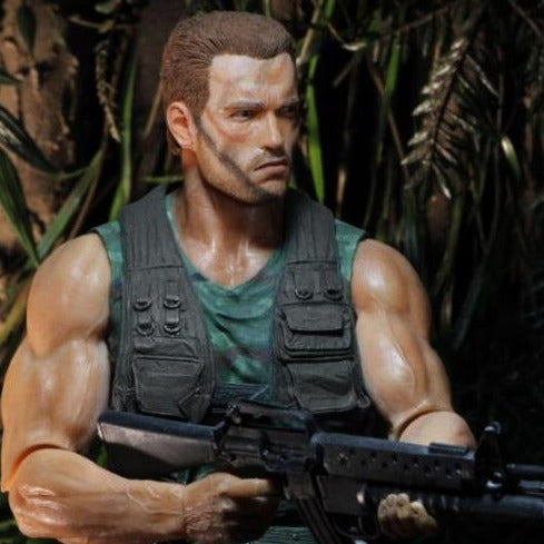 NECA Predator 30th Anniversary Jungle Patrol Dutch Action Figure - Collectible Toy for Fans, Gift for Movie Lovers, Perfect for Display & Role Play Scenes