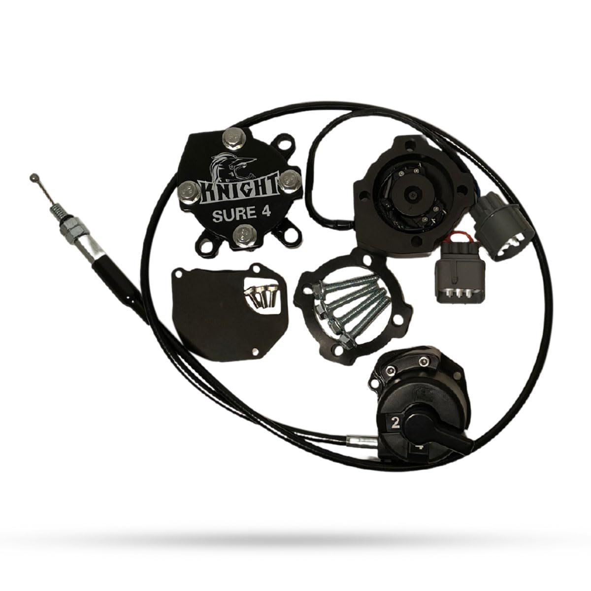 Manual Sure 4 Actuator Kit with Tank Lever & LED Display - Compatible with Honda Foreman & Rubicon ATVs - Perfect for Off-Roading & Utility Work