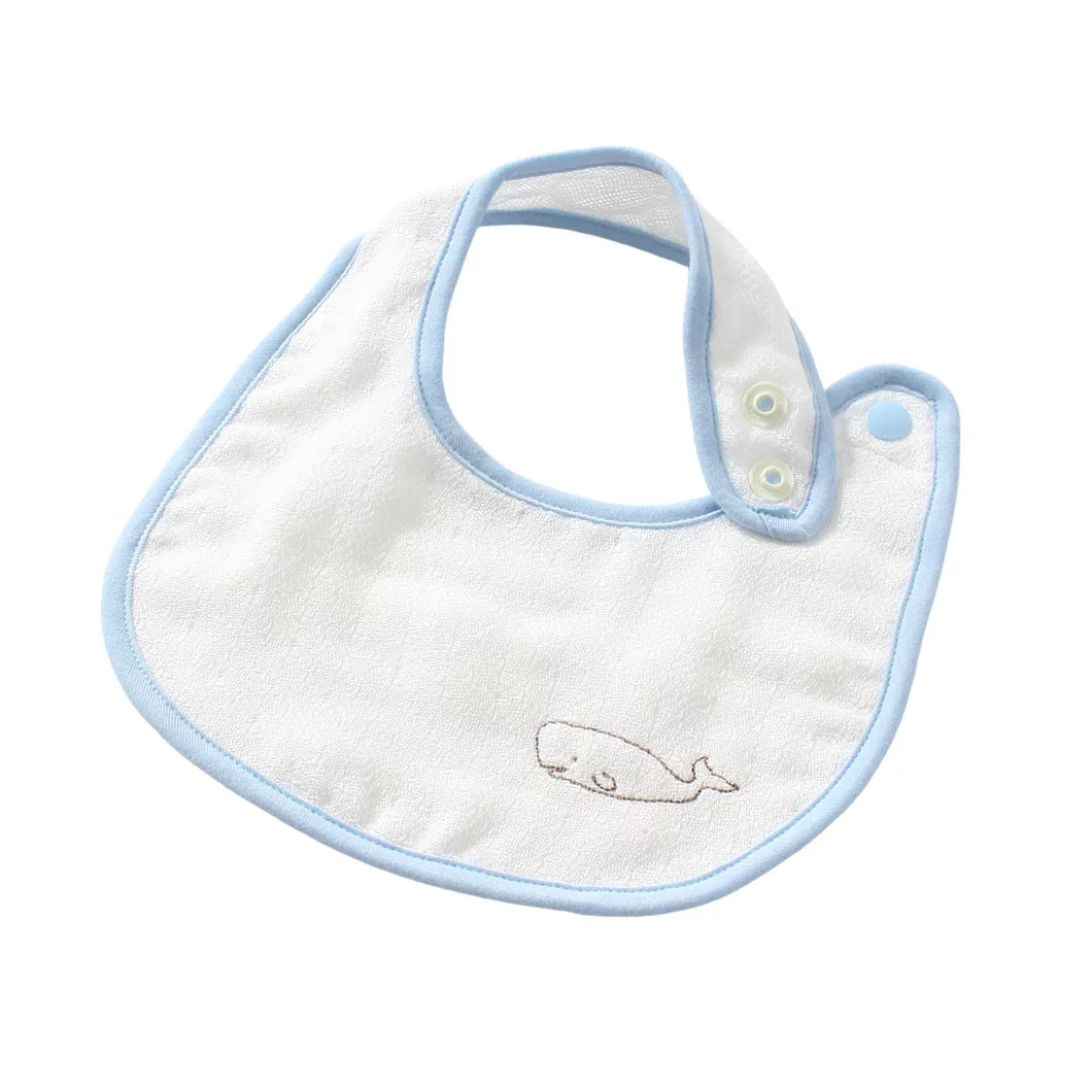 Hartwell Imabari 3-Layer Muslin Baby Bib - Ultra Soft & Gentle 30cm Drool Bib for Newborns & Infants - Perfect for Feeding, Teething & Messy Playtime