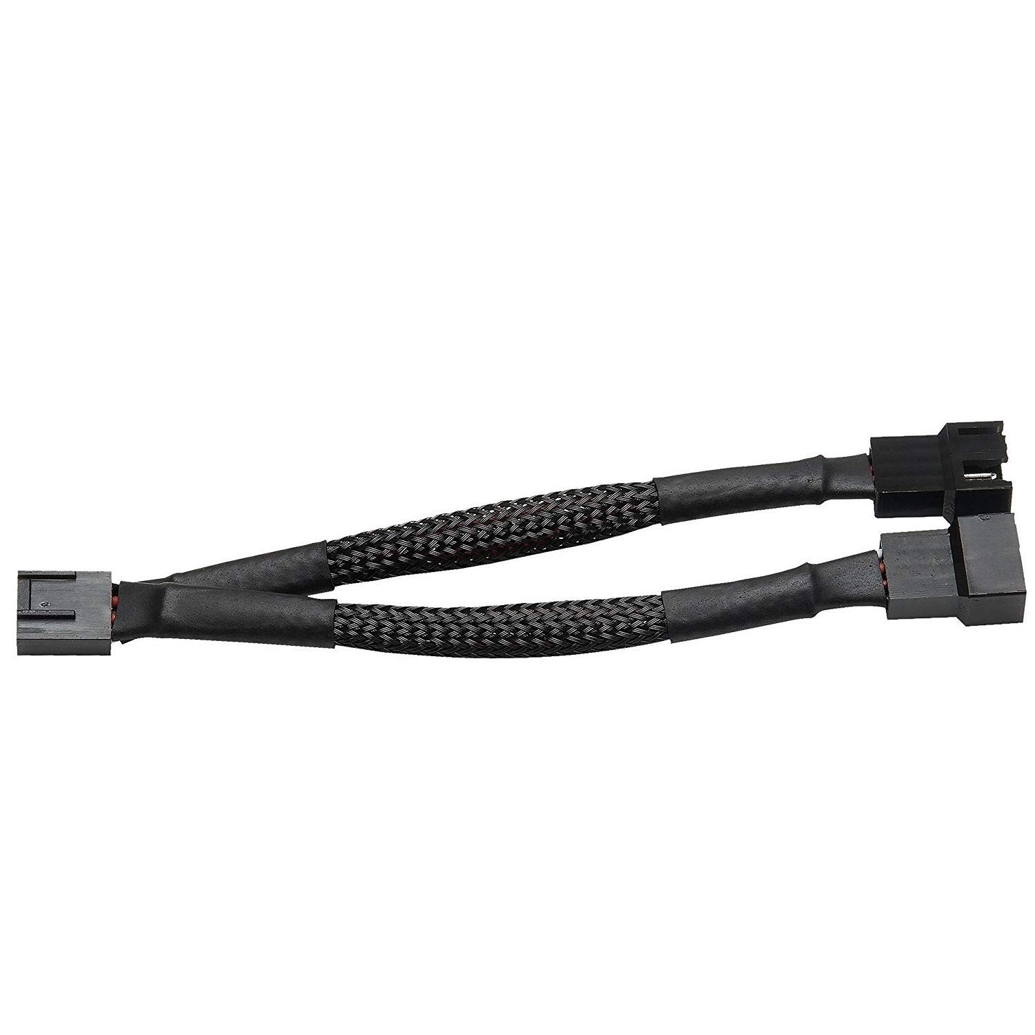 Easycargo 4-Pin & 3-Pin PWM Fan Splitter Cable with Extension - PC Case Fan Power Adapter for Multiple Cooling Fans - Perfect for Gaming PC, Workstation & Computer Case Cooling Systems
