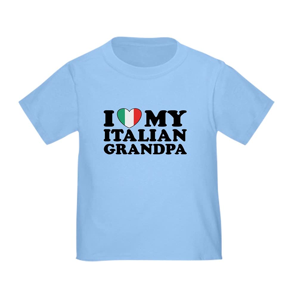 I Love My Italian Grandpa Toddler T-Shirt - Cute Graphic Tee for Boys & Girls - Perfect Gift for Grandparents Day & Family Reunions