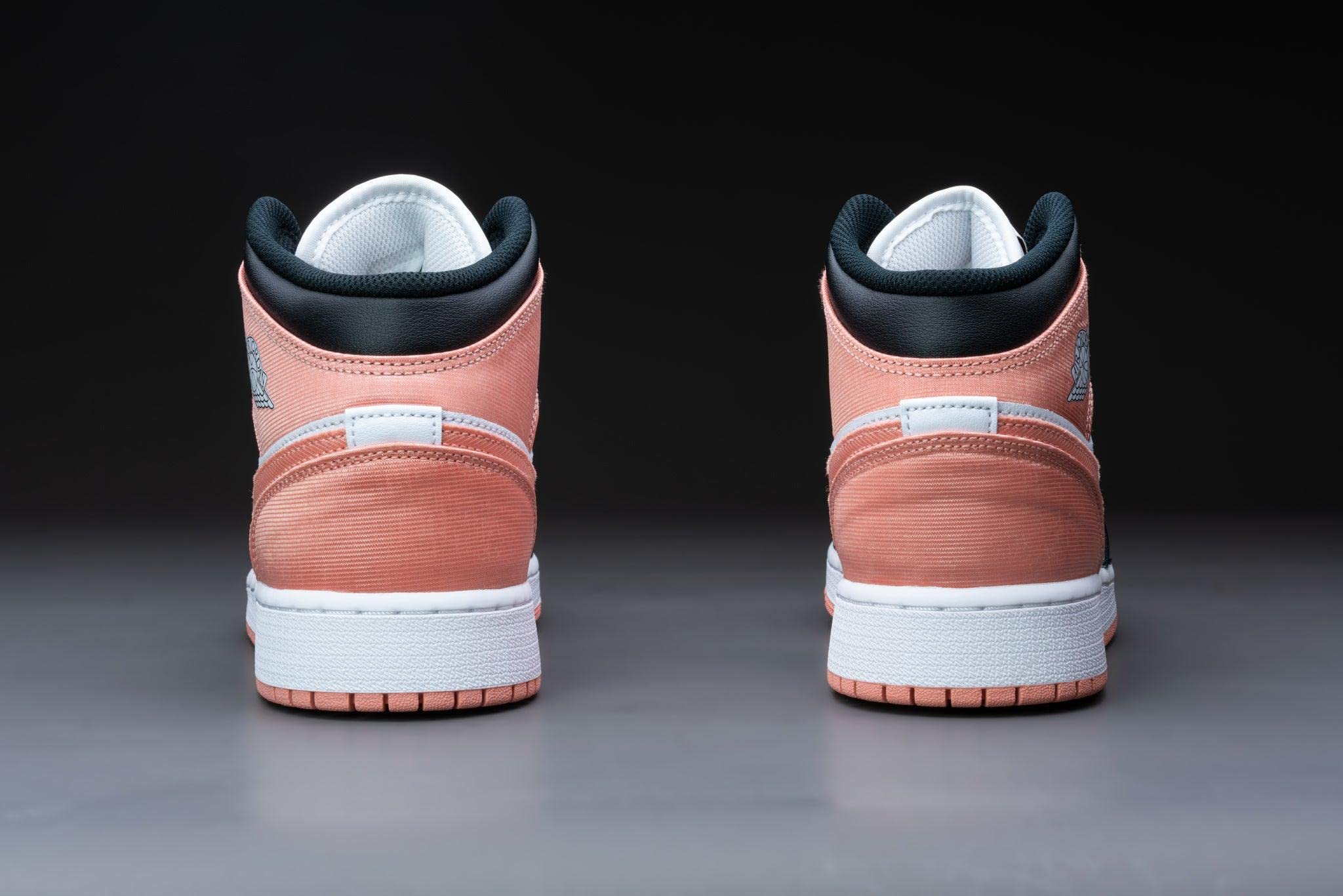 Nike Women's Air Jordan 1 Mid Basketball Shoes - Pink Size 6.5 US | Retro Sneakers for Streetwear, Casual Fashion & Basketball Court Performance