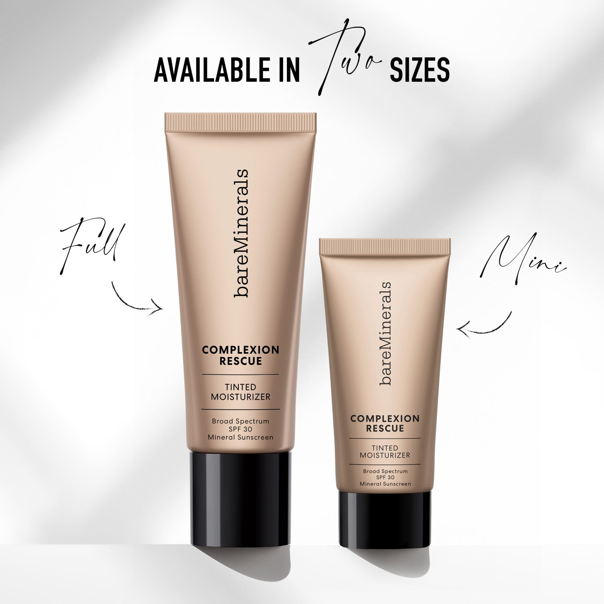 bareMinerals Complexion Rescue Tinted Moisturizer SPF 30 - Hydrating Face Moisturizer with Light Coverage, Travel Size (Dune 7.5) | Perfect for Daily Wear, On-the-Go Touch Ups & Sun Protection