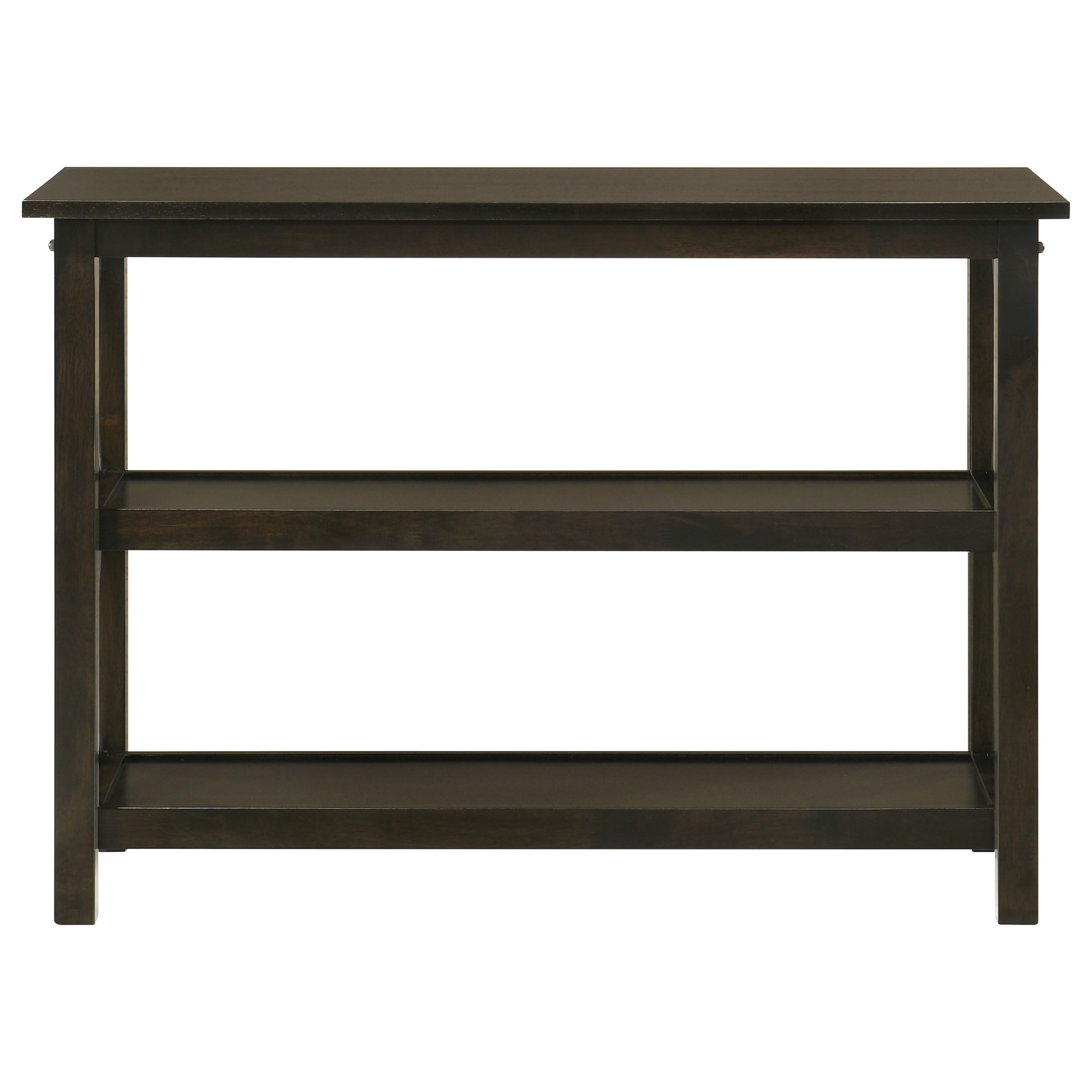 Coaster Home Furnishings 2-Shelf Entryway Console Table - Mission Farmhouse Style Sofa Table for Living Room, Hallway & Entry - Eco-Friendly Engineered Wood with Merlot Laminate Finish 5910 - Perfect for Small Spaces, Apartment Decor & Rustic Home Style