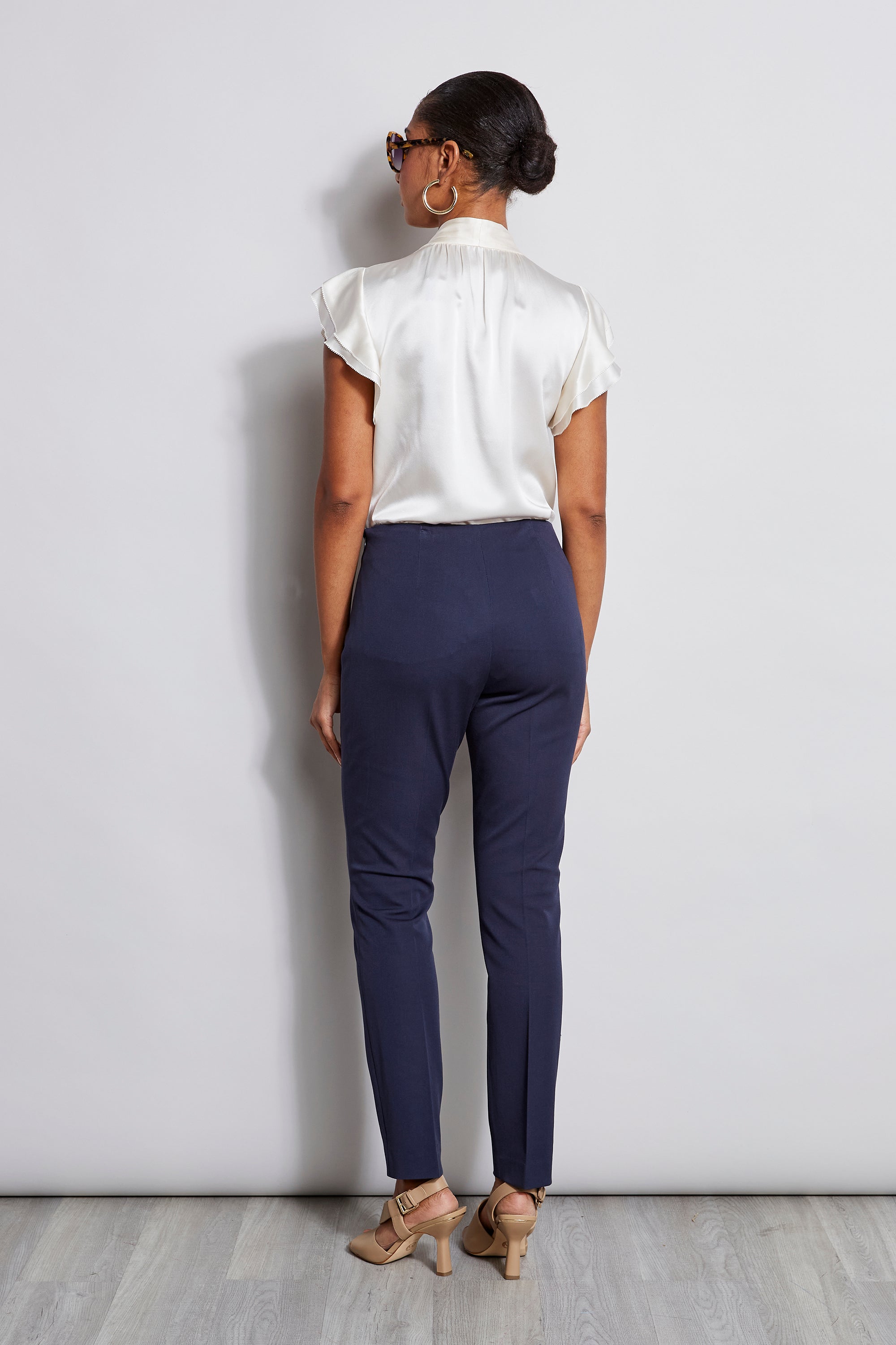 Slim Fit Stretch Long Pants for Women - High Waisted Trousers for Work, Office & Casual Wear | Comfortable & Stylish Everyday Outfit