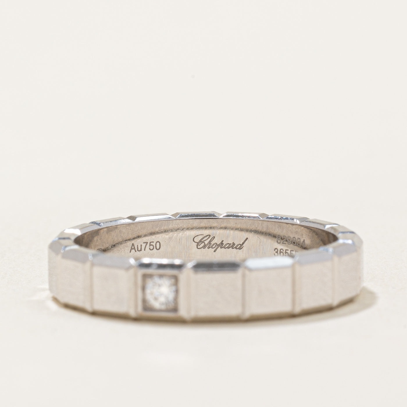 Luxury Swiss Made Chopard Ice Cube Diamond Ring - 0.01ct Diamond Engagement Ring for Women - Size 7.25 - Perfect for Anniversary Gifts, Valentine's Day & Special Occasions