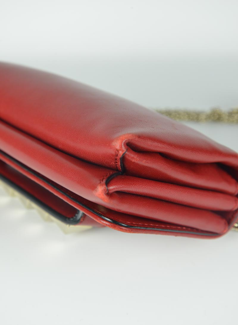 Valentino Va Va Voom Red Leather Studded Handbag - Luxury Designer Crossbody Purse for Women | Perfect for Date Night, Parties & Special Occasions