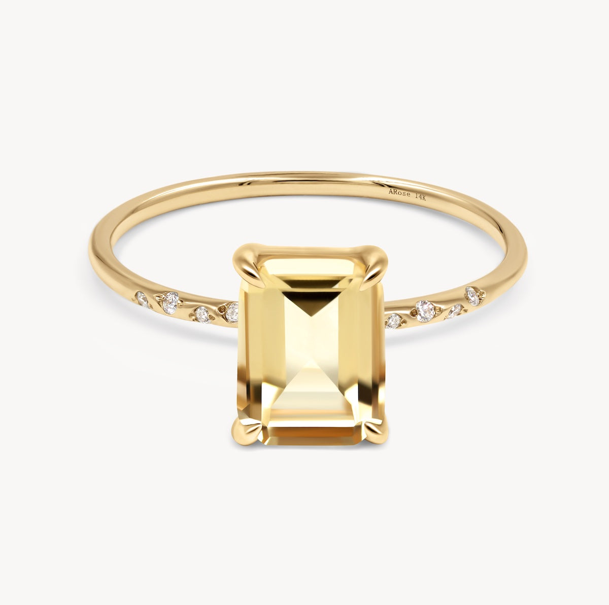 Stunning Large Starry Citrine Ring for Women - Elegant Yellow Gemstone Jewelry - Perfect for Parties, Weddings & Everyday Wear