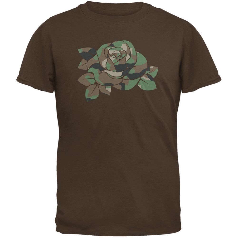 Old Glory Camo Rose Military Wife T-Shirt - Patriotic American Flag Camouflage Design for Army Spouses | Perfect for Veterans Day, Military Appreciation & Support Our Troops Events
