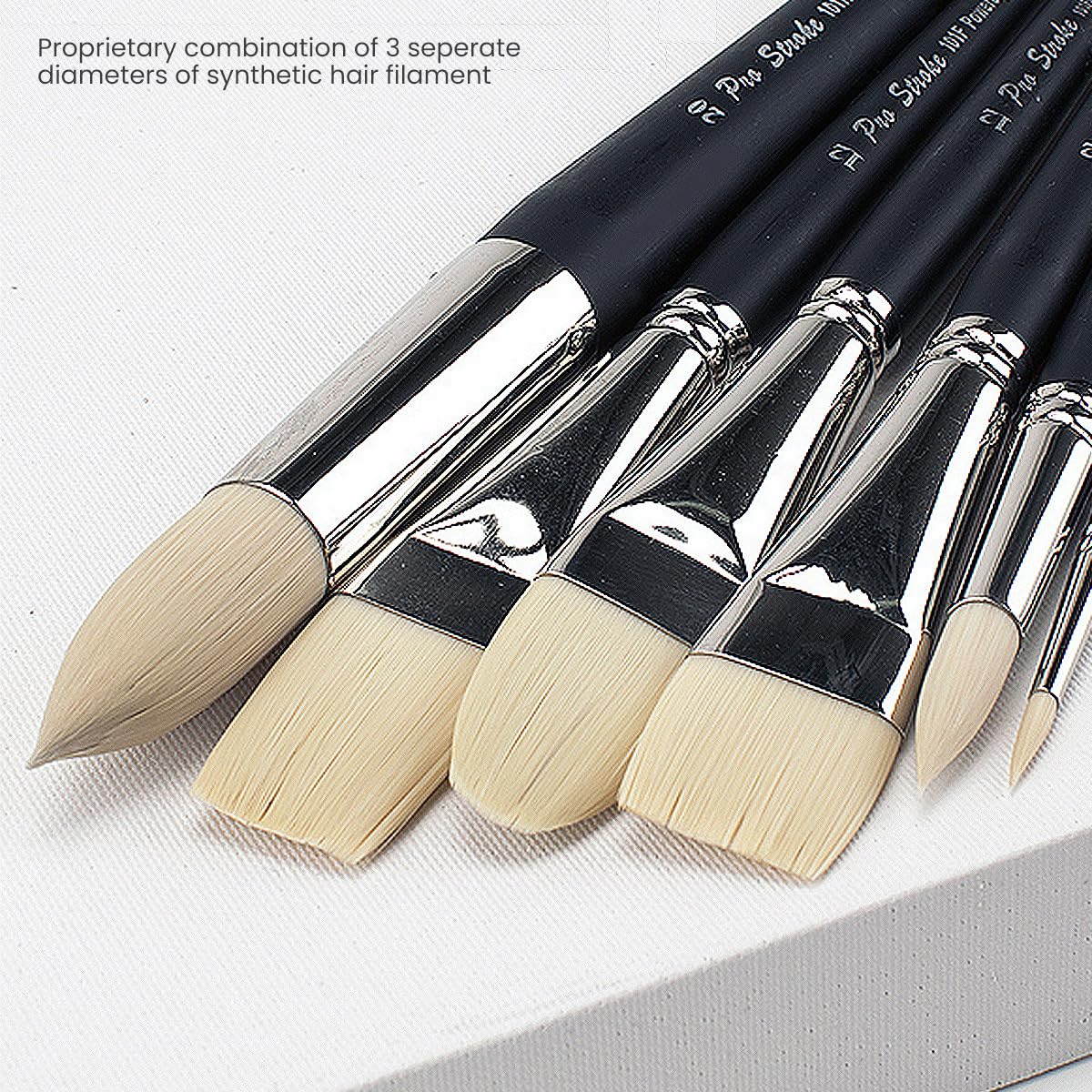 Creative Mark Powercryl Ultimate Acrylic Paint Brushes - Filbert #16 | Professional Artist Paint Brushes with 3 Synthetic Hair Diameters | Perfect for Heavy Acrylics & Water-Soluble Oils | Ideal for Canvas Painting, Wall Art & DIY Projects