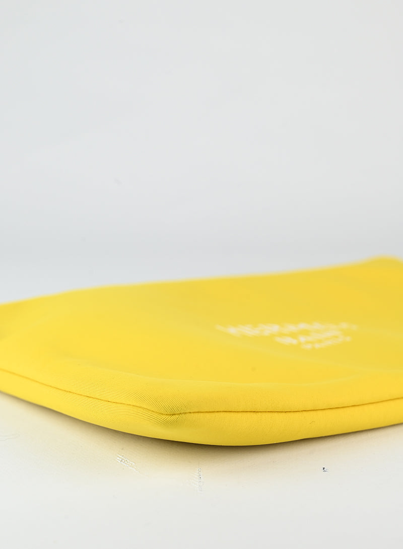 Luxury Hermès Yellow Pochette Clutch Bag - Elegant Fabric Handbag for Women | Perfect for Evening Parties, Weddings & Special Occasions