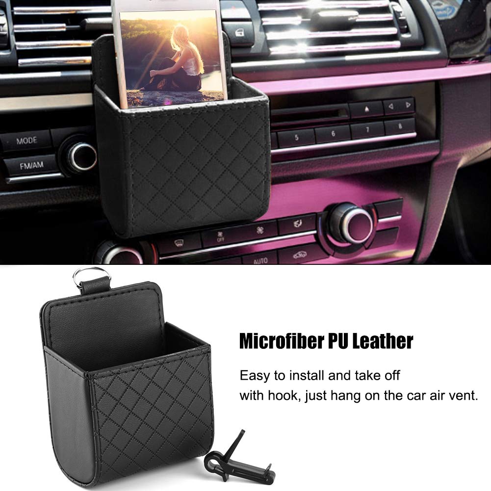 Universal Car Air Vent Organizer - Multi-Purpose Storage Bag for Phone, Keys & Sunglasses with Hook | Perfect for Road Trips & Daily Commuting