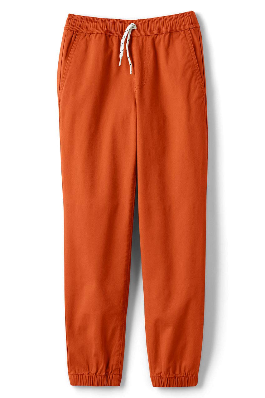 Lands' End Boys' Stretch Woven Jogger Pants with Iron Knee - Comfortable Pull-On Design for School & Play | Durable Kids' Casual Pants for Everyday Wear