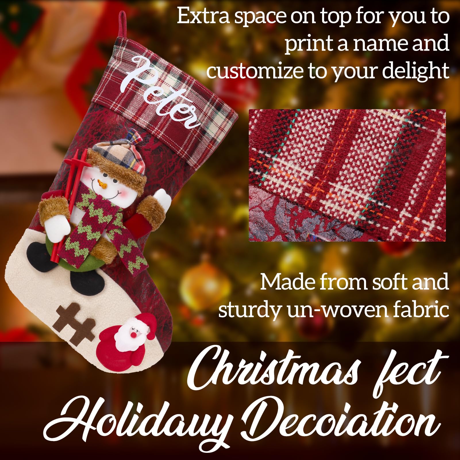 Personalized Christmas Stockings with Name - Custom 18