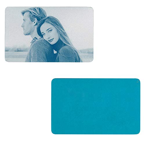 Blue: 1 side photo engraving