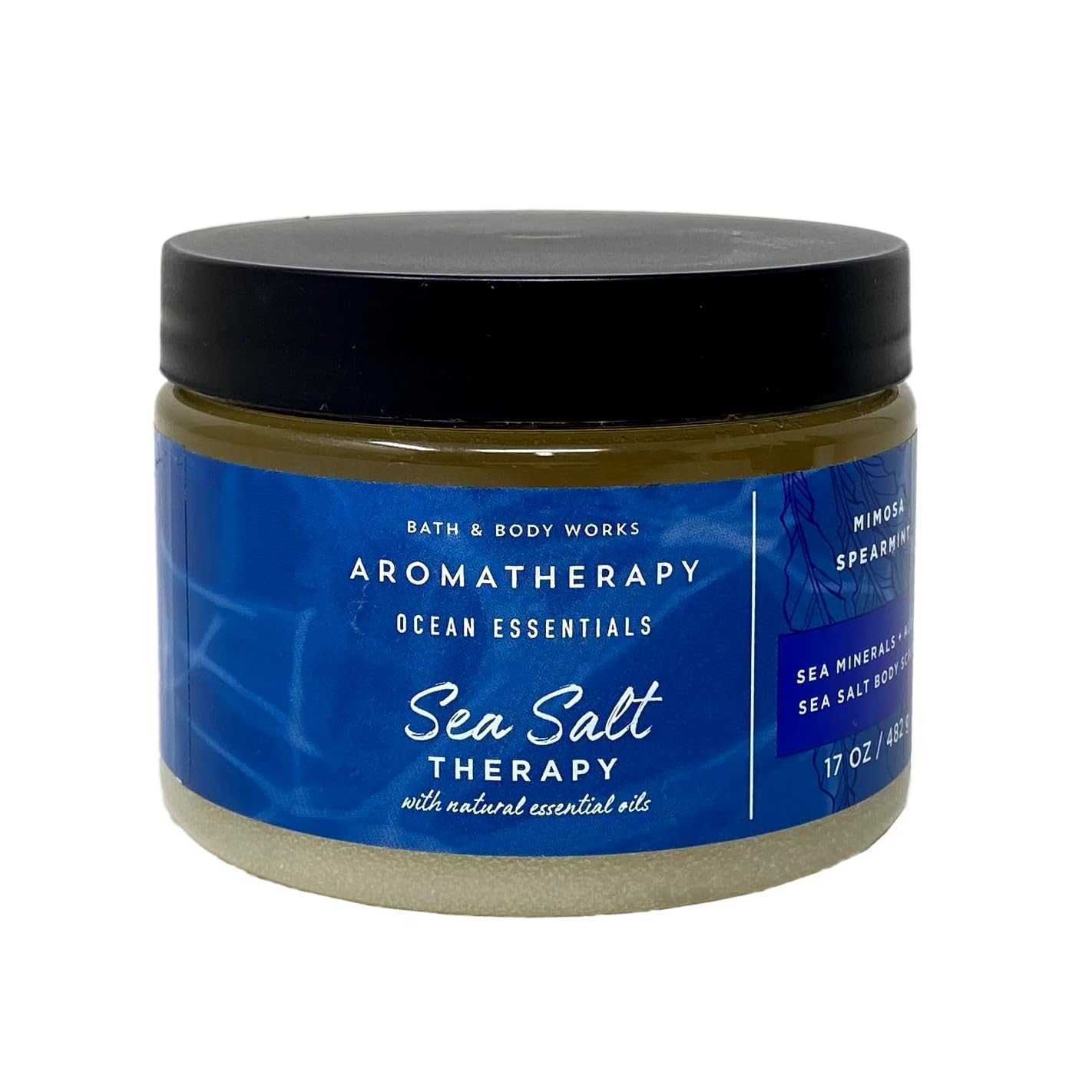 Bath & Body Works Aromatherapy Ocean Essential Sea Salt Body Scrub Set - 2 Pack with Natural Oats Sample Soap | Exfoliating & Moisturizing for Relaxing Spa & Self-Care Routine